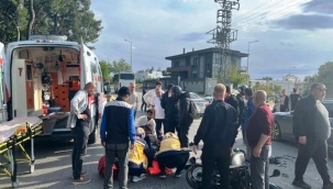 Tur aracıyla motosiklet çarpıştı: 1 yaralı