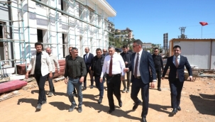 Vali Şahin'den Alanya Kaymakamlığı inşaatına yakın takip