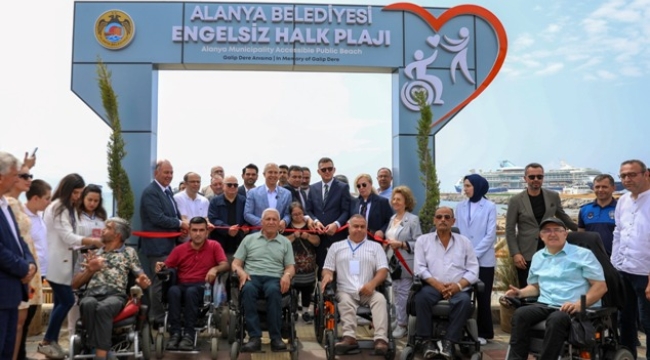 Alanya'da Engelsiz Halk Plajı hizmete açıldı