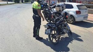 Alanya'da jandarmadan motosiklet sürücülerine ceza yağdı
