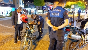 Alanya'da ortak denetimde 33 motosiklet trafikten men edildi