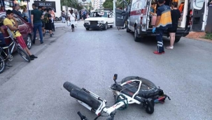 Alanya'da otomobille elektrikli bisiklet çarpıştı: 1 yaralı