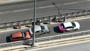 Alanya'daki zincirleme kaza ucuz atlatıldı