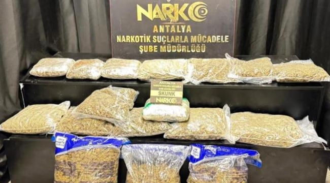 Emniyetin operasyonunda 21,5 kilo skunk ele geçirildi