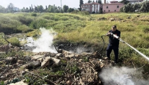 Gazipaşa'daki otluk yangını büyümeden söndürüldü
