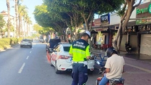 Alanya'da kurallara uymayan motosikletliler ceza yağdı 