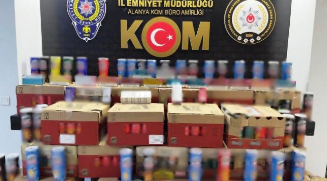 Alanya'yı da kapsayan eş zamanlı operasyonda silah ve kaçak ürün ele geçirildi
