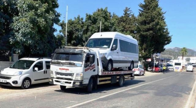 Gazipaşa'da korsan taşımacılık yapan 5 araç trafikten men edildi