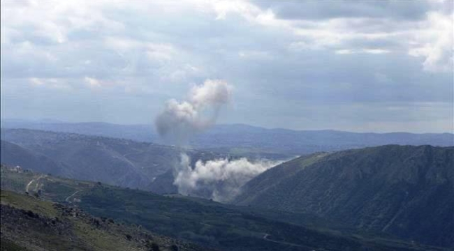 İsrail savaş uçakları Lübnan'ın güneyindeki Nabatiye kırsalına yoğun hava saldırısı düzenledi