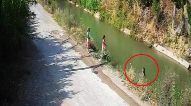 Küçük çocuğun sulama kanalına düşüp ölmüştü! Olay anının görüntüleri ortaya çıktı