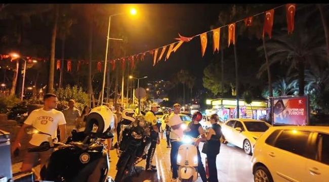 Alanya'daki geniş çaplı denetimde 74 araç trafikten men edildi