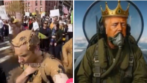 Trump'tan 'Kral Trump' temalı yapay zeka videosu: Savaş uçağından dışkı yağdırıyor