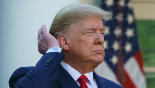 Trump'tan Time'ın kapak fotoğrafına sitem: Saçımı 'yok etmişler'