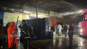 Alanya'da muz sarartma tesisinde yangın