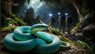 Kamboçya'daki mağarada bilinmeyen dünya ortaya çıktı: Uçan yılan ve birçok yeni canlı türü keşfedildi