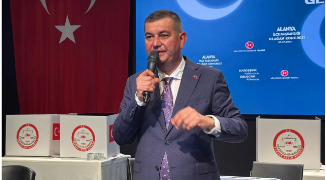 Mustafa Türkdoğan, 315 oy alarak Alanya MHP ilçe başkanı seçildi.