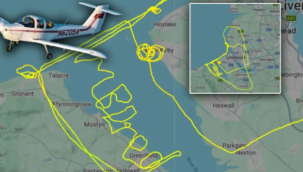 Uçakla gökyüzüne 'sıkıldım' yazan pilot izne çıkarıldı